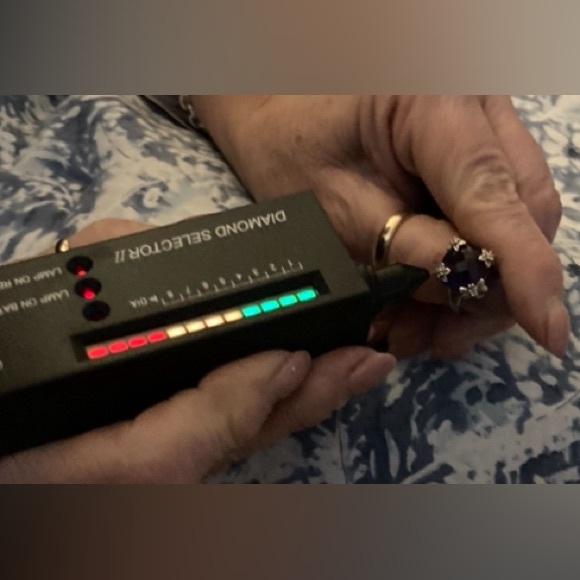 Sterling amethyst, flower ring 6 1/ stunning cocktail ring ! Eye catching - Picture 5 of 7